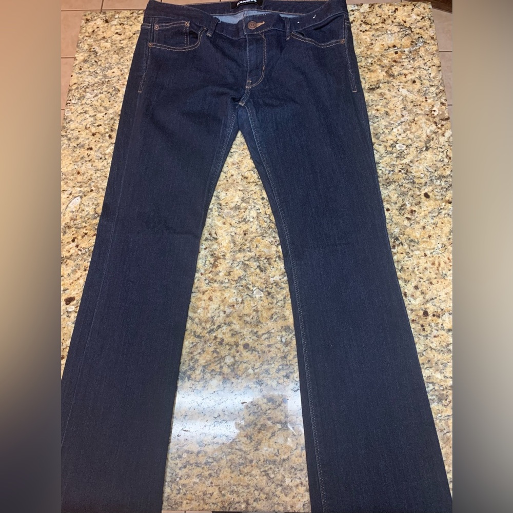 Express Low Rise Barely Boot Jeans